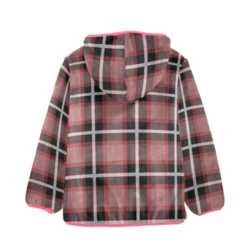 GuoChe Red Plaid Vintage Baby Boy Fleece Jacket2