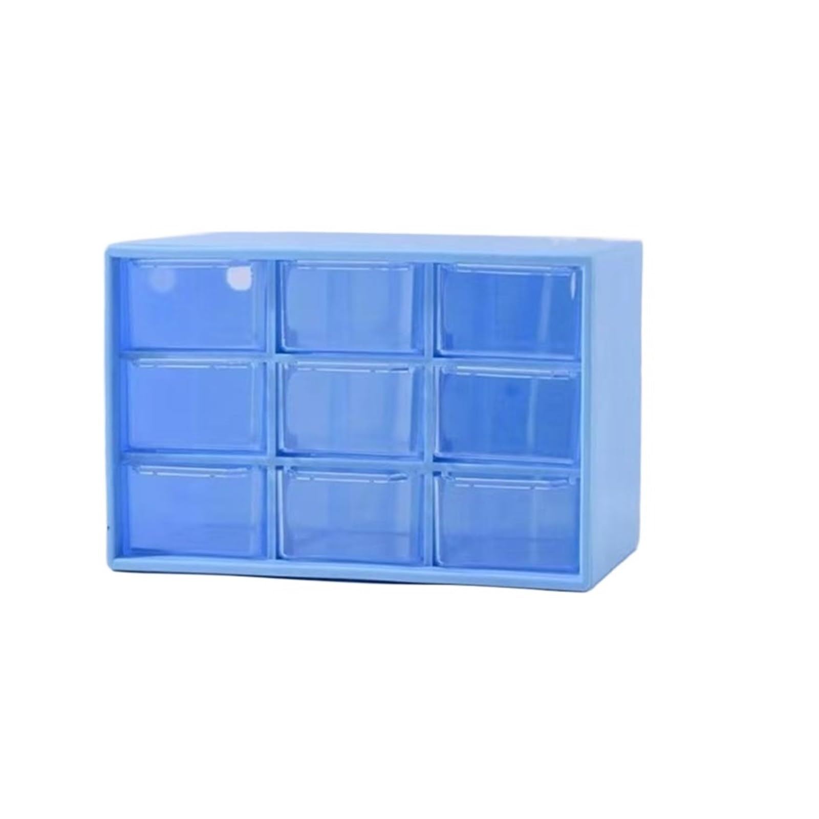 GMGQJST Compartment Storage Boxes Desktop 9 Grid Office Drawers Box Small Piece Organizer Transparent Partitioned Student Desk Wall-mounted Sundries Drawer(Blue)