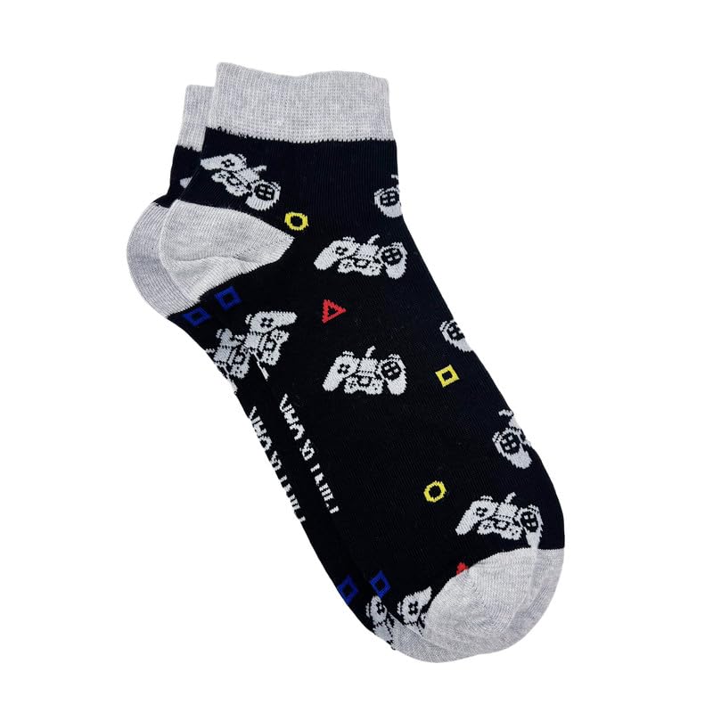 Image of Mint & Oak Men Ankle Socks, Printed Funky Socks, Cotton Unisex Ankle Length Sock, Odour Free Socks - Pack of 1