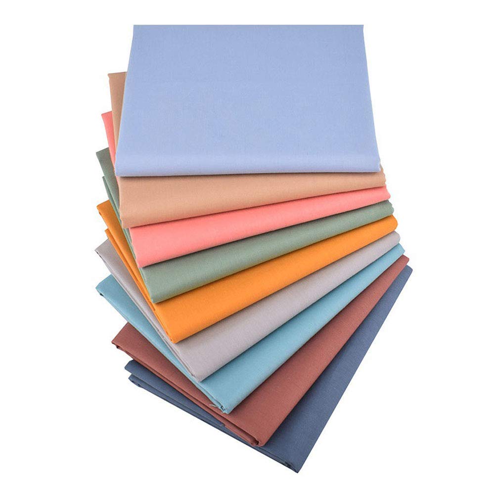 Camelliass Solid Color Cotton Fabric Squares 50Cm X 50Cm 9Pcs, Fabric Patchwork Craft, Quilting Squares Bundles,Cotton Fabric For Patchwork Diy Sewing Scrapbooking
