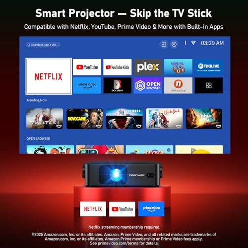 Ultra Slim 1 97 Auto Focus Built in Apps 360 Stand Smart Mini Projector with WiFi and - image 2