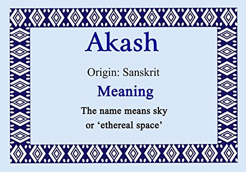 Akash Personalized Name Meaning Certificate