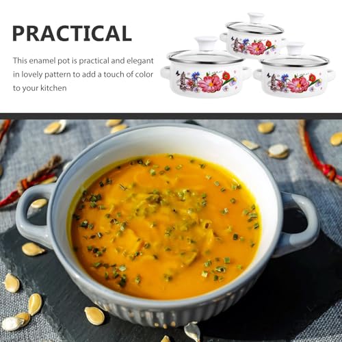 Mini casserole en émail résistante pour éviter les brûlures lors de la cuisson - 4
