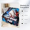 Personalized Baseball Blanket Gifts - Soft Fuzzy Sports Throw Blankets for Boys Men - Custom Baseball Theme Gifts for Team Players - 50x60 Inches Large Flannel Throw for Sofa Couch #4