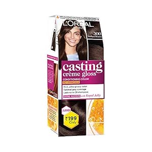 L’Oreal Paris Casting Crã¨Me Gloss Small Pack Temporary Hair Color, 300 Darkest Brown, 45G