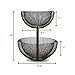 Mind Reader Mesh Display, Decorative, Fruit & Vegetables Storage Basket, Kitchen, Countertop, One Size, Black 2 Tier Fruit Bowl