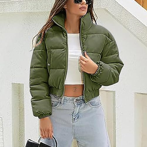 for Ladies Fall Winter Long Sleeve Neck Slim Tunics Baby Tees Warm Puffer Plain Down Jackets Outfit Women 20252