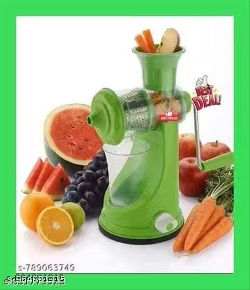 Hand Juicer for Fruit and Vegetable, Green, with Steel Handle and Vacuum Locking System, Plastic-image-49