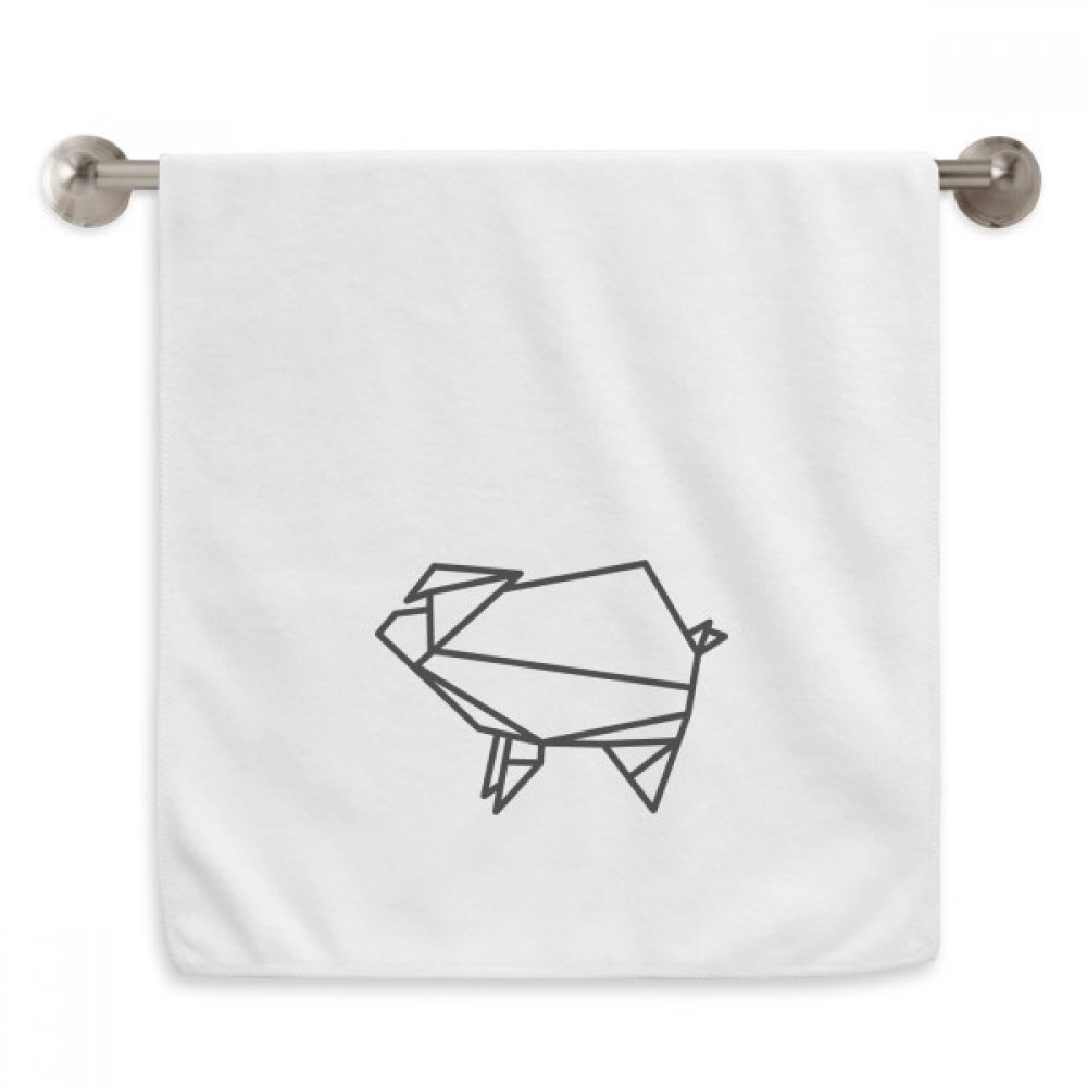 Serviette débarbouillette origami blanc absorbante pour peaux sensibles et délicates