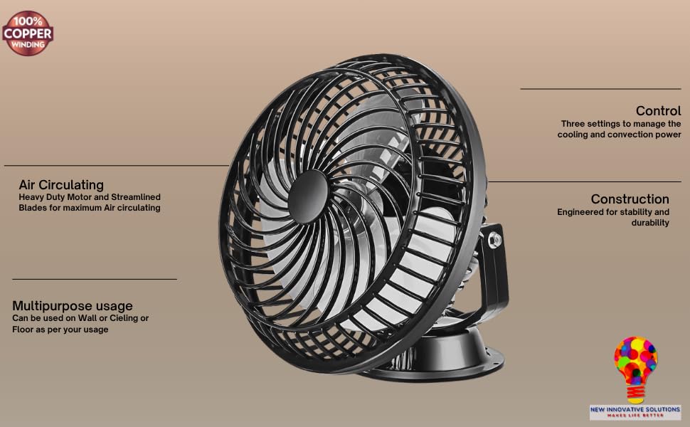 Image of STARVIN Wall Mounted Fan High Speed Wall Fan for Home & Kitchen Compact Size,Adjustable Tilt,Low Noise Small Wall Fan for Office, Shop & Utility Area - EVTS (9 inch cabin black, 9 inch)