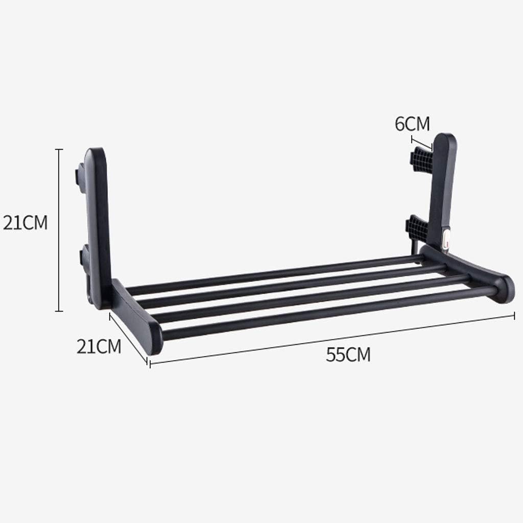 Foldable Towel Warmer,Electric Towel Drying Rack,Waterproof,Wall-Mounted Towel Dryer,for Home Bathroom,Black. (Black a)