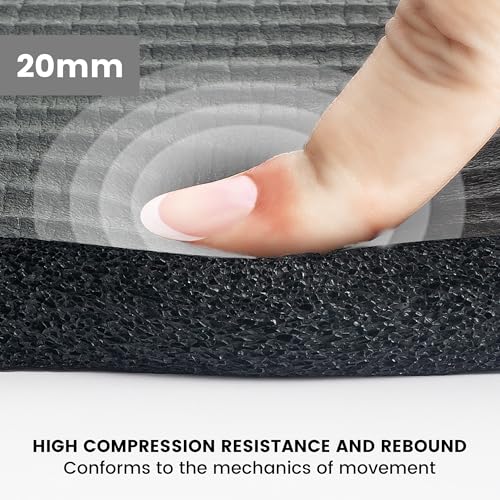 HASSLICKIT Yoga Knee Pad Cushion, 24 x 9.8 x 0.8 in Thick Mini Yoga Mat, Odor-Free NBR Workout Mat with Storage Strap, Small Exercise Mat for Yoga, Pilates, Kneeling, Planks & Home Gym, Black by HASSLICKIT - Image 3