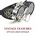 Steampunk Victorian Goggles Rave Glasses, Sleek and Stylish Industrial,Clear Lenses, Double Clip on Eye Loupe