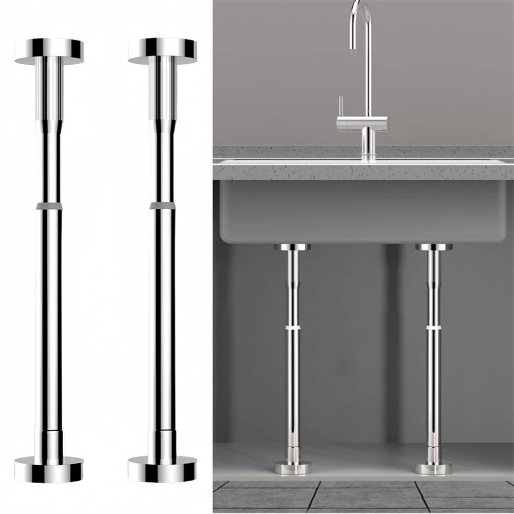 Nachhaltige und zuverlässige verstellbare Stützen aus hochwertigem Edelstahl für Heimwerker (50–80 cm, silberfarben)