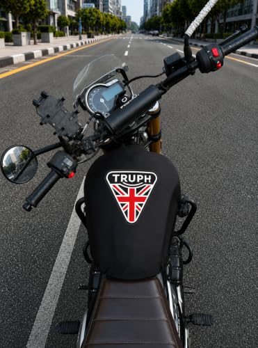 Image of Truph Universal Motorcycle Fuel Tank Cover Protector Pad Brown Waterproof