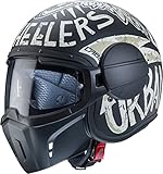 ECE22.05 Caberg JET GHOST NUKE MATT BLACK/GREY L