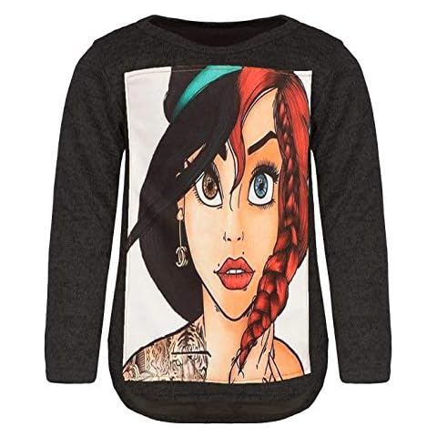 KMISSO 30230 - Jersey de Cuello Redondo para niña Negro 104 cm Cover