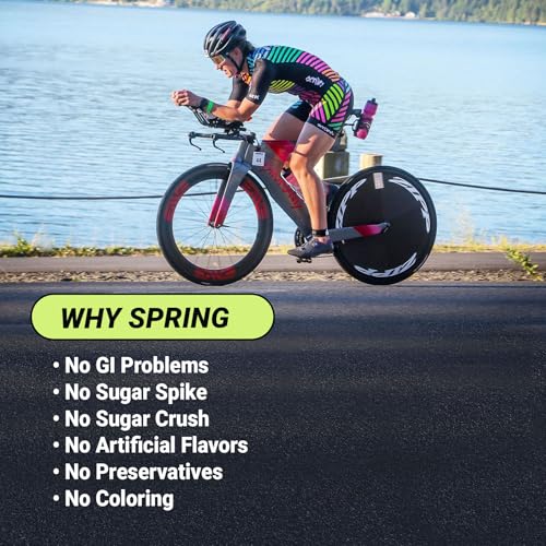 Image of Spring Energy Honey Banana Peach Energy Gel - Real Food Running Gel, 210 Calories, Peach Cobbler Flavor - 50g of Carbs, No Rice Syrup or Maltodextrin (6 Pack)