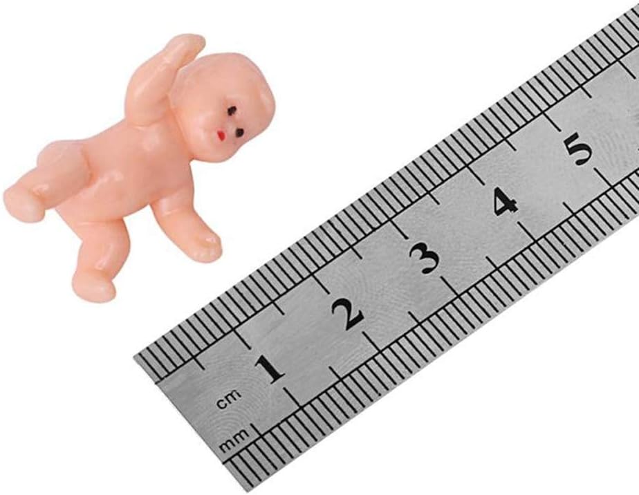 1.2" King Cake Babies Mini Plastic Babies for Baby Shower Ice Cube Game Party Favor Decorations, 30Pcs(Latin)