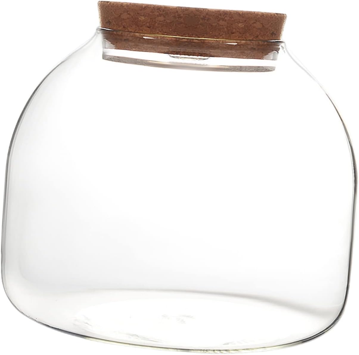 Happyyami Cork Glass Bottle Fish Bowl Vase Small Glass Vase Glass Jars with Lids