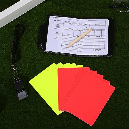 Toyvian Cartões De Árbitro De Futebol Cartões Vermelhos De Futebol Cartões Amarelos Apitos De Árbitr