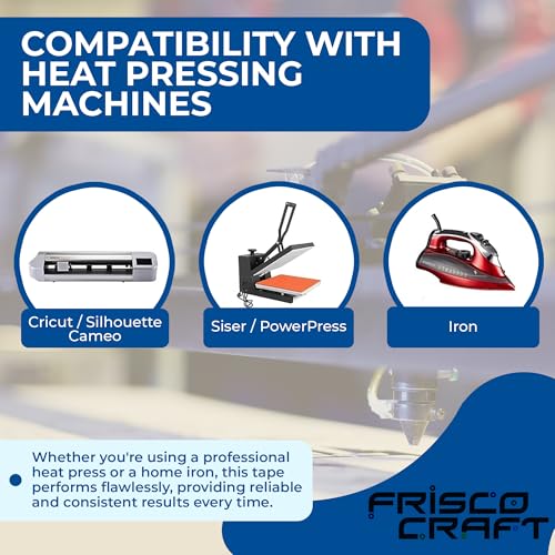 Frisco Craft Fita de transferência para vinil térmico: fita de transferência transparente para impre