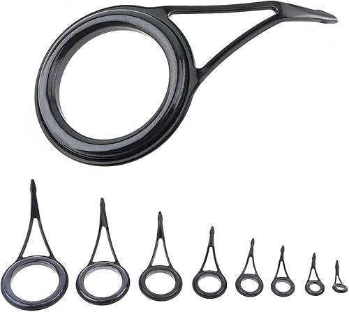 Miniatura 2 de OriGlam Juegos de guía de caña de pescar y kit de reparación, guías de caña giratoria con puntas de cerámica