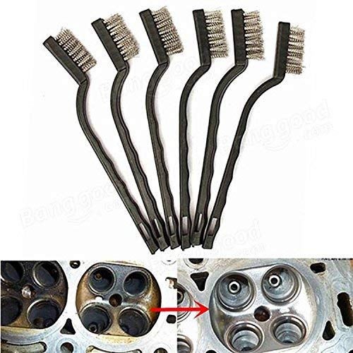 DIY Crafts Pack Of 6 Pcs Set, Design No #6, Mini Wire Brush Set Steel Brass Nylon Cleaning Polishing (Pack Of 6 Pcs Set, Design No #6) 3