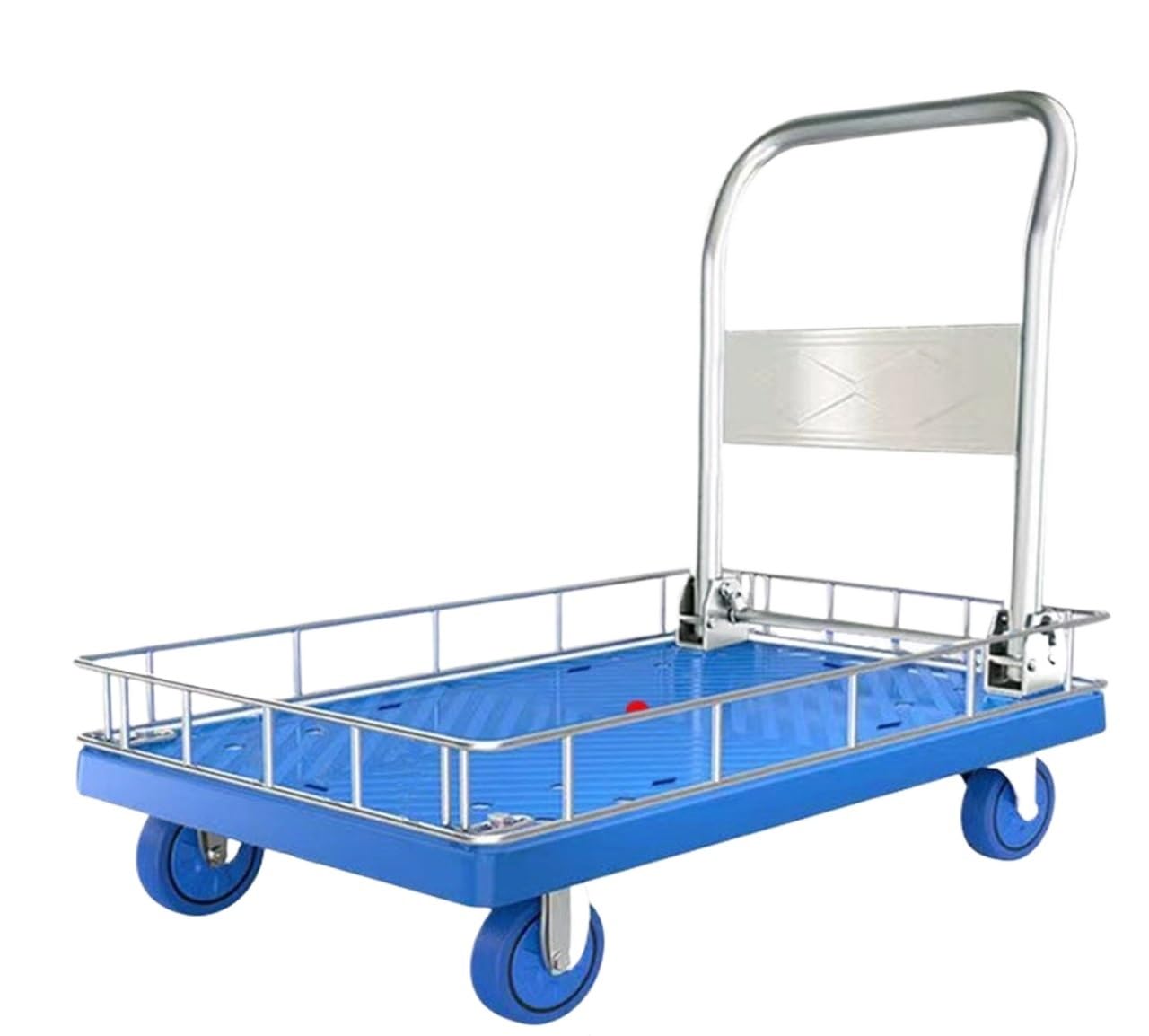 Garage Trolley Hand Trucks Platform Cart Transport Push Trolley Foldable Handle Easy Storage Platform Hand Truck