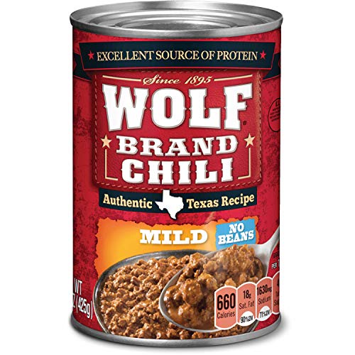 Wolf Chile suave sin frijoles, lleno de proteínas, 15 onzas