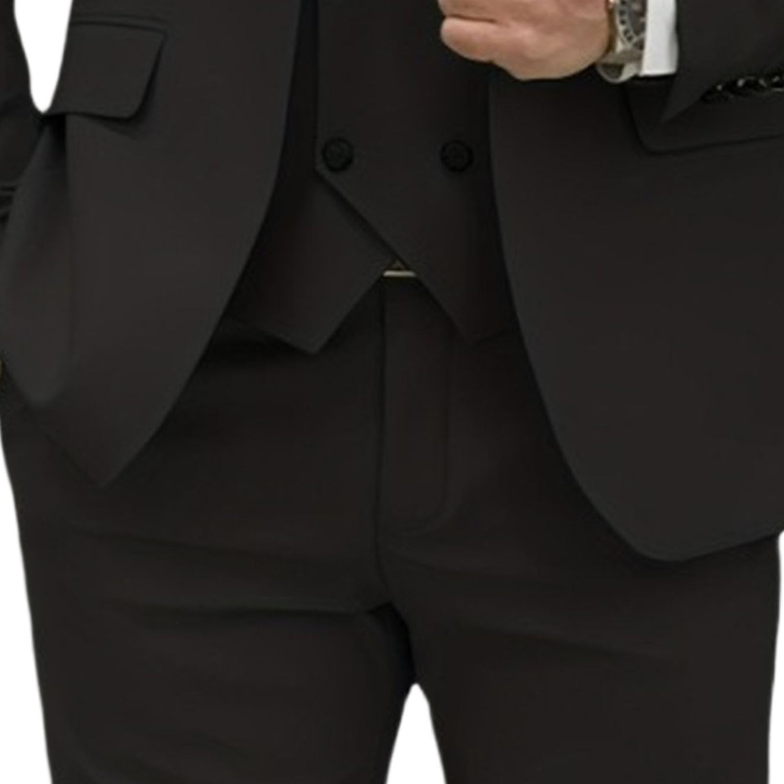 Completo da Uomo Slim Fit in Velluto con Revers a Lancia, 3 Pezzi, Giacca da Smoking con Un Bottone, Gilet, Pantaloni