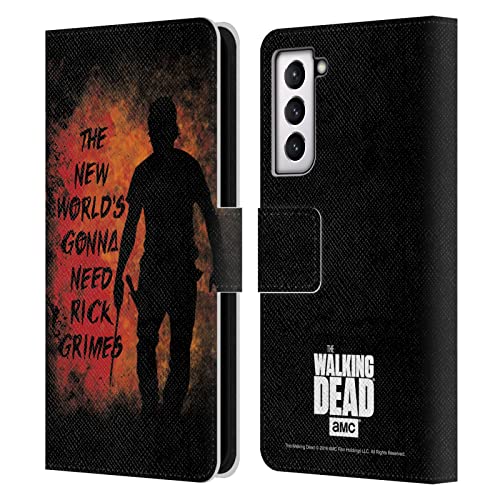 Étui Walking Dead Rick Galaxy S21 5G finitions cuir