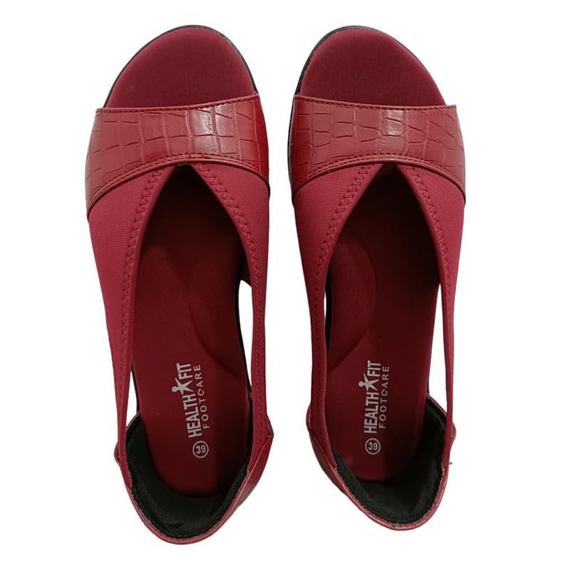 Image of HEALTH FIT Extra Soft Ortho Care Diabetic & Orthopedic Sandal /Doctor Sandal-With Arch Support & Back Support Footwear & stylish for Girl's /Women's