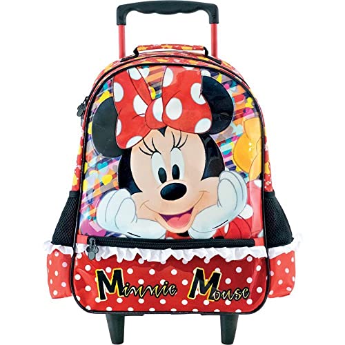 Mala com Rodas 16 Minnie Its All About Minnie 8920 - Artigo Escolar Minnie Mouse, Vermelho