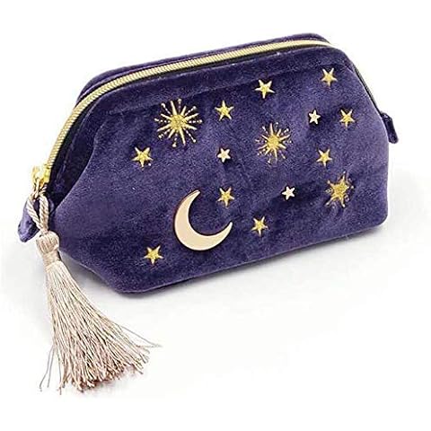Portable Make Up Bag - Travel Cosmetic Organizing Bags Brush Pouch Toiletry Wash Bag Portable Travel Make Up Case Pouch for Women and Girl (Blue L) Cover