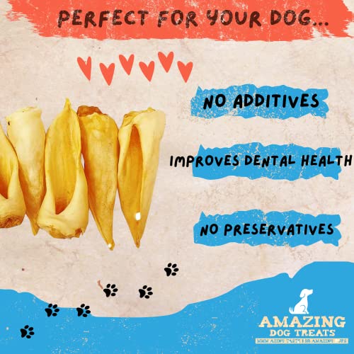 Lamb Ears (15 Pcs/Pack) - Natural Odor Free Rawhide Alternative - Premium Choice Cut Lamb Ear Dog Bones - Excellent Dog And Puppy Chews - Grain Free Treats For Dog #TOP6
