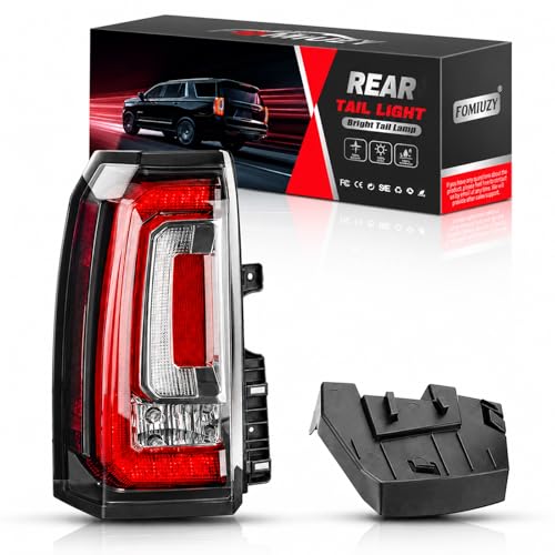 FOMIUZY Tail Lights Assembly Left Driver Fit For GMC Yukon Yukon XL Denali 2015 2016 2017 2018 2019 2020 Rear LED Brake Turn Signal Back Up Taillight Replaces GM2800268 84536242 23380459