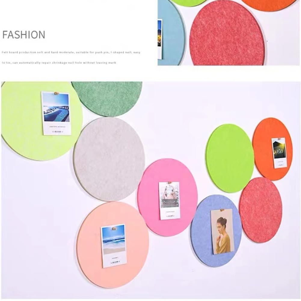 Runde Pinnwand aus Kork und Filz, 30 cm Durchmesser, selbstklebend, auch als Wandschutz für Dartscheiben geeignet.