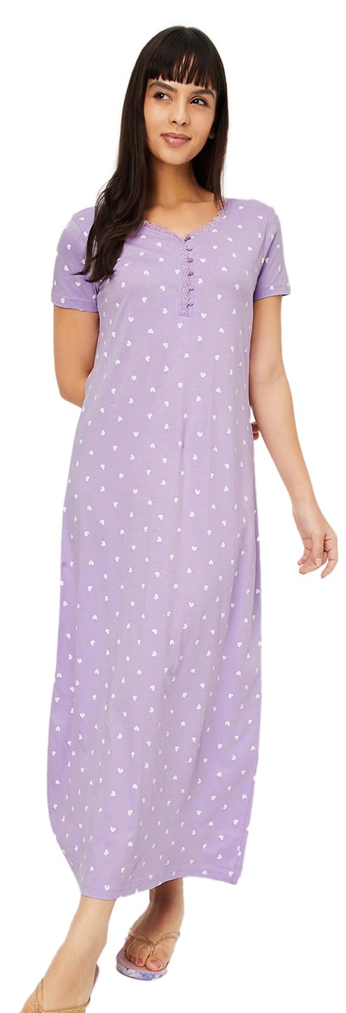 Women Cotton Long Night Gown