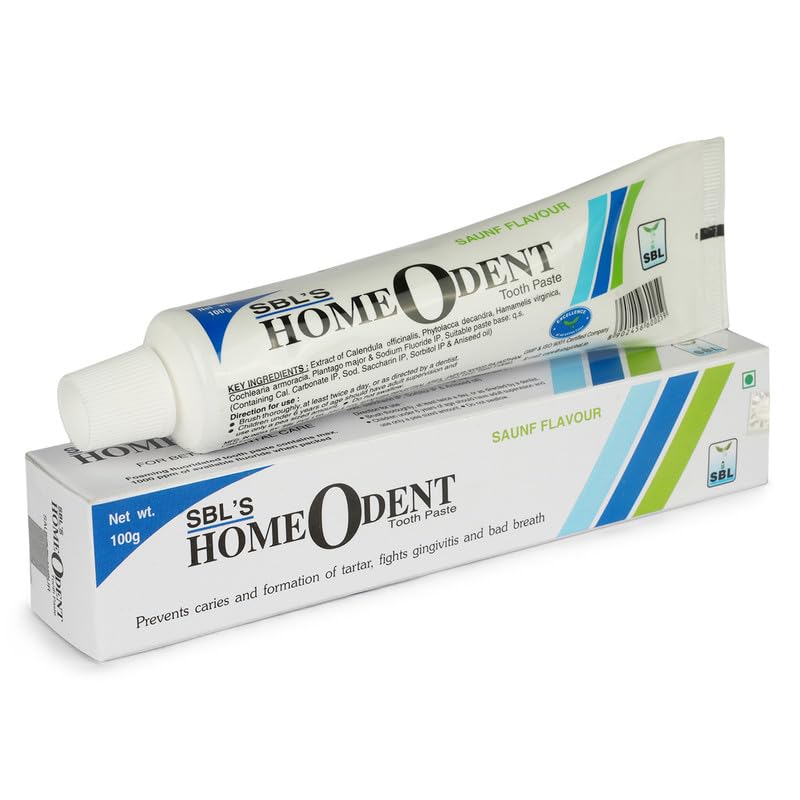 Homeodent Toothpaste Saunf 100GM – Natural Fennel Flavor for Gingivitis Relief, Sensitivity Reduction, Caries Prevention, Bad Breath Elimination, Plaque Removal, and Tartar Control