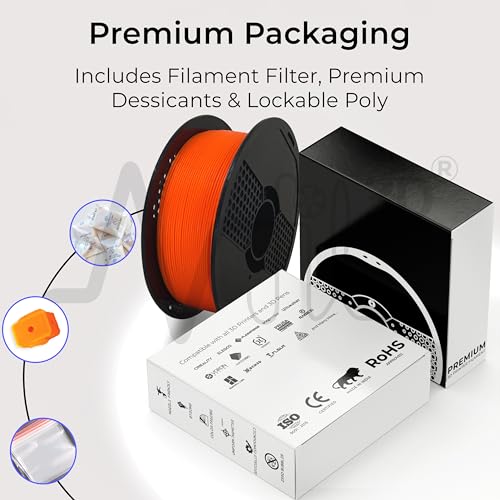 Image of NFIL3D 1KG Net ABS + Tangy Orange - 3D Printer Filament | Filaments for 3D Printer| 1.75mm| Accuracy - + /- 0.015mm |1000g 3D Filament, 250g Spool & 350g Packaging Weight (Total Weight 1.6KG)