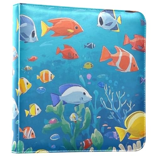 Photo Album 4x6, 5x7,6x8,Artificial Leather Photo Albums with 20 Detachable Sheet Coral Print for Family Wedding,Multi 5