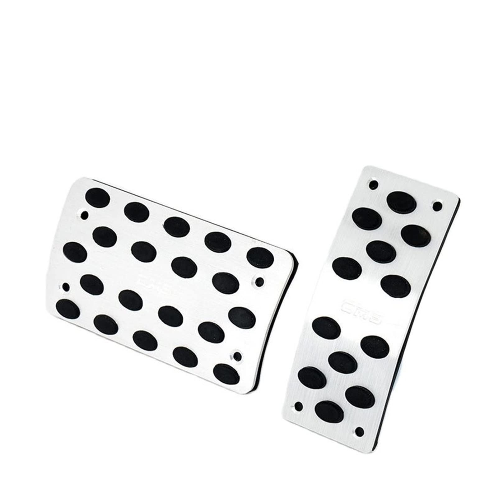 Pedal Universal AT Pedals Pads Automatic Transmission Pedals Pad Silver Tone Black Car Gas Brake Metal Pedal Non-Slip Cover Pedal and Pedal Accessories (Color : Silver and black)