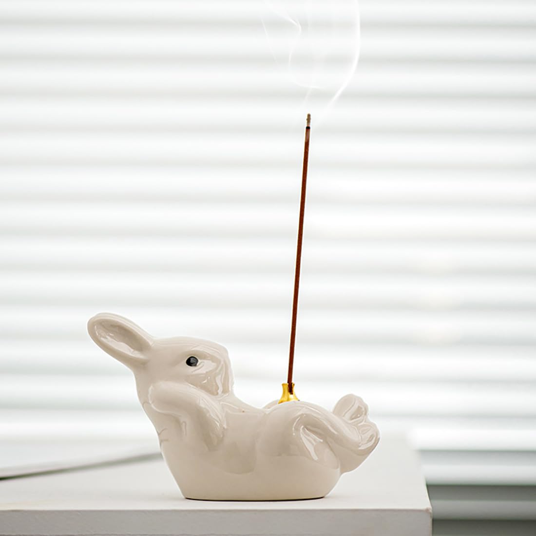 小物 Richardson Ceramic Incense Burner White White Ceramic Incense Holder | Handcrafted Ceramic Incense