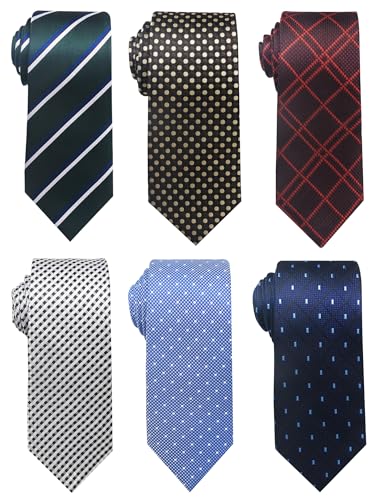 Image of Passabin Tie For Men Necktie Woven Jacquard Neck Ties Set 6 PCS