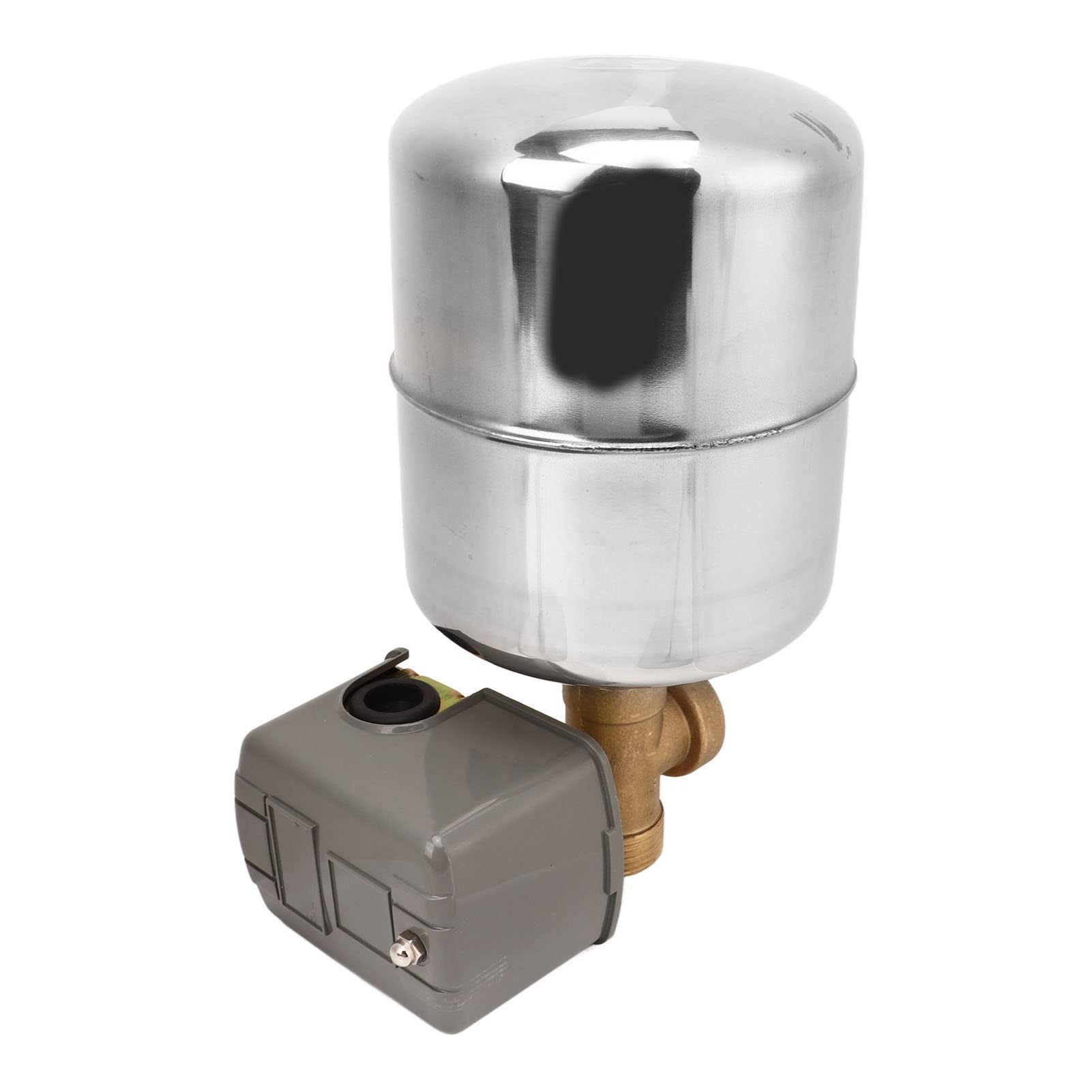 Pompe Auto-amorçante, Interrupteur de Pression, Conception en Métal Durable avec Clapet Anti-retour en Cuivre pour Pompe à Eau Propre de Jardin, 1 Ensemble