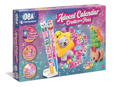 Clementoni | Calendrier de l'Avent Crée tes Stylos pour Enfants 6 Ans+