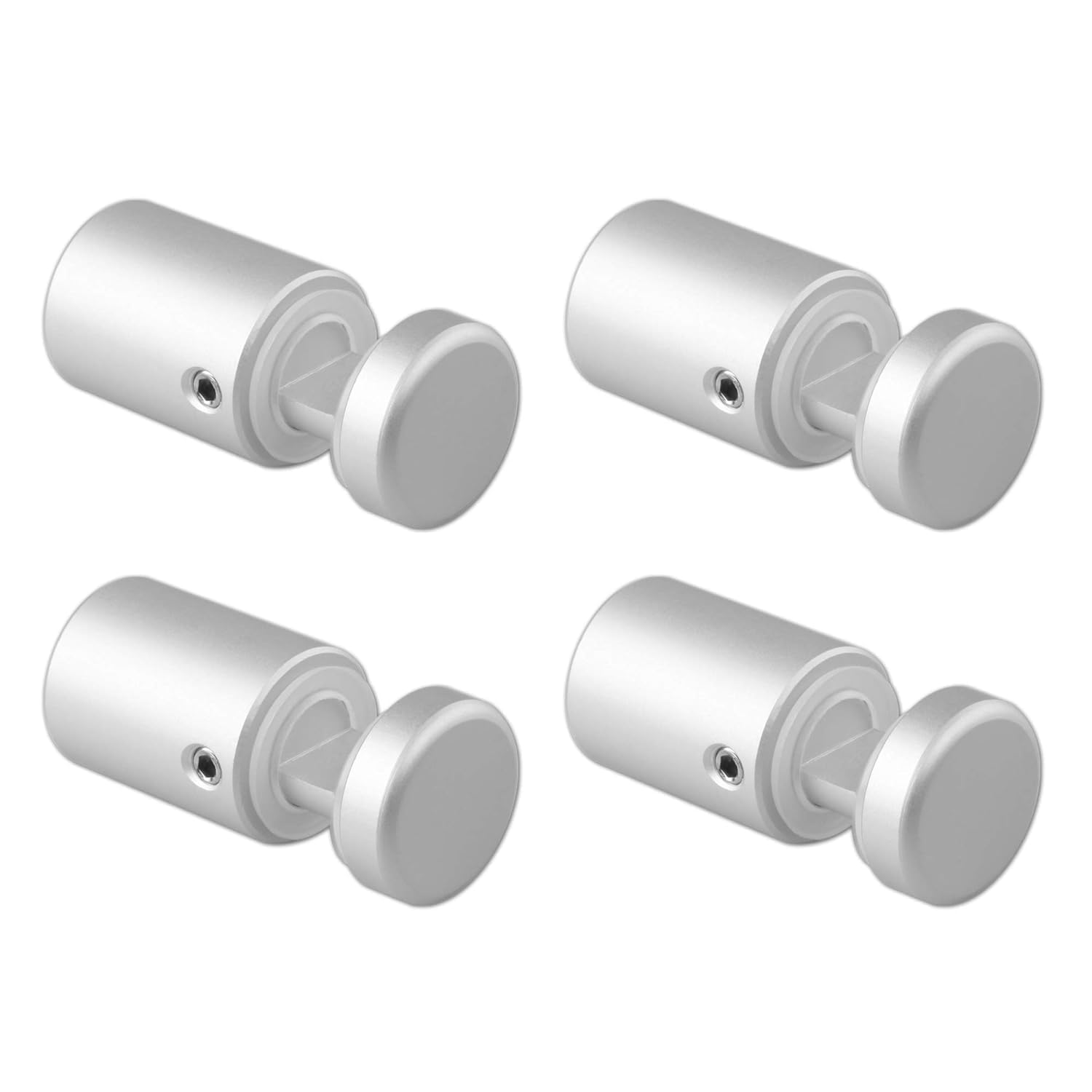Entretoises de serrage latérales de 1,9 cm x 2,5 cm en aluminium massif, entretoises de bord pour verre, panneaux anti-effraction, quincaillerie pour acrylique, verre, PVC, panneau de verre avec 2