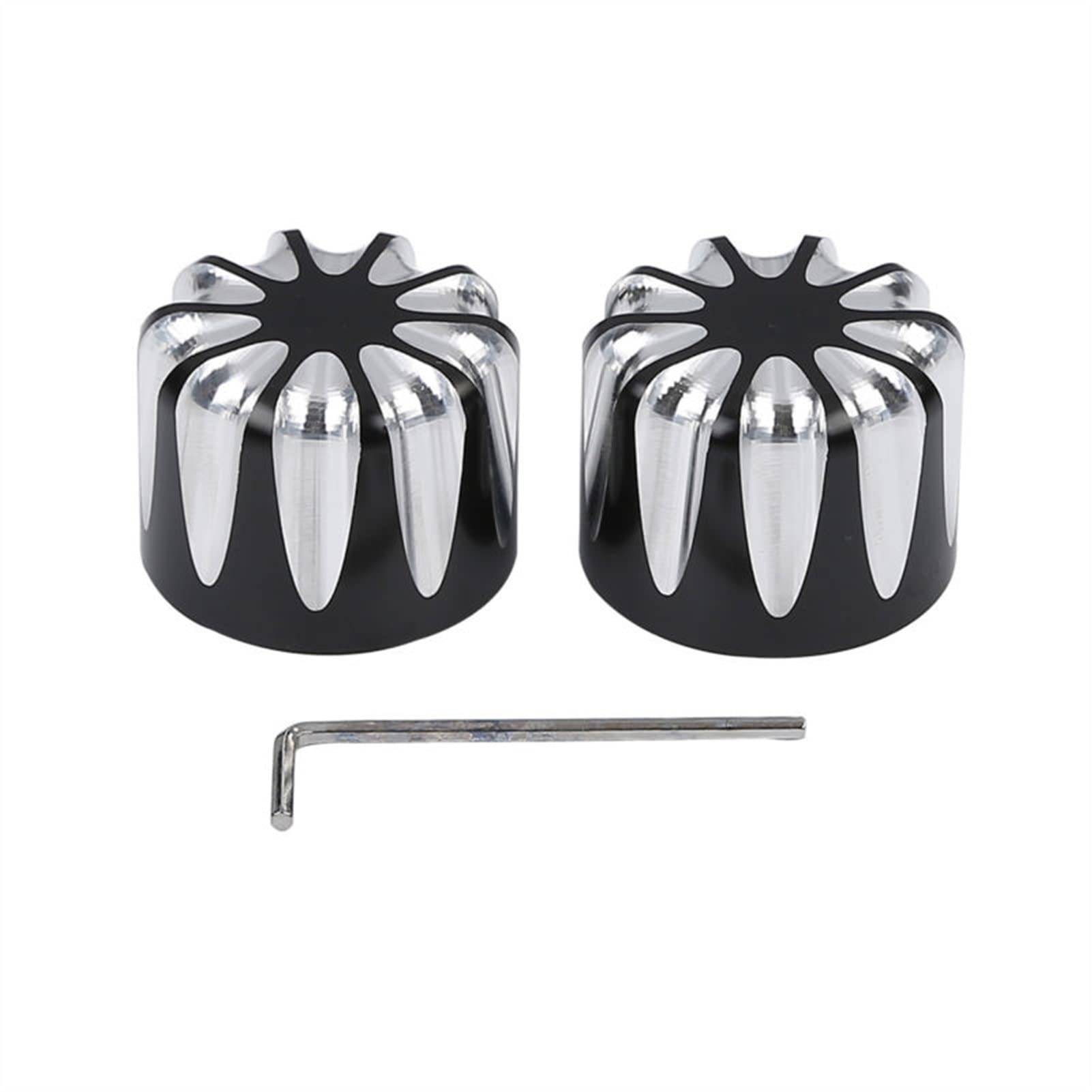 Couvre-écrous d'essieu avant protecteur noir pour fourche de Harley Davidson Touring