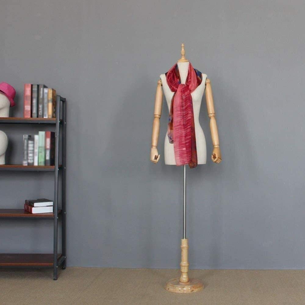 Manichini Professionali da Sartoria, Busto Femminile Vestito, Braccia Regolabili per sfilate di Abbigliamento e Gioielli.